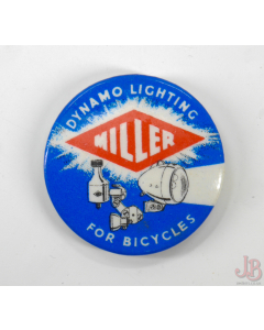 1960's vintage pin badge - Miller Dynamo Lighting - Bicycles - Biking 