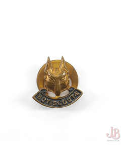 Vintage Boy Scouts Wolf - metal lapel / button hole badge - Collins London