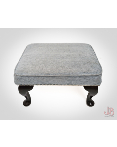 A Sherborne Footstool / Pouffe / leg / foot rest - Blue with Resin Legs.