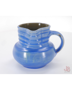  C H BRANNAM BARNSTABLE BARUM art studio potery side handled jug - Blue
