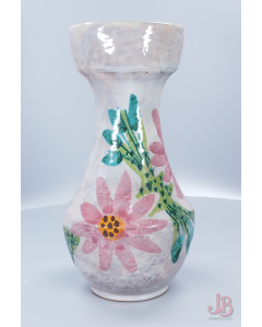 Le Brescon Vallauris mid century stoneware vase - floral - MCM
- 1960's