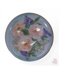 Vintage Chelsea Studio art pottery bowl - floral - flowers - signed 