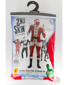 2nd Skin lycra morph suit L adult Santa Father Christmas Party Costume - Rubies
