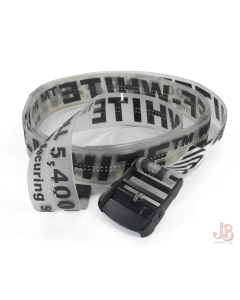 Off-White Clear Industrial Belt 5400 lbs weight securing system 2m Luggage Strap