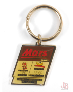 Vintage 1992 Albertville Barcelona Winter Summer Olympics Keyring - Mars Canada