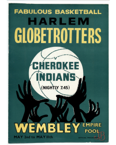 Vintage 1963 Harlem Globetrotters v Cherokee Indians Wembley Stadium Official Program