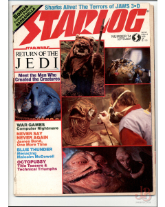 Vintage copy of Starlog Magazine #74 September 1983 - Foldout of Barbarella 