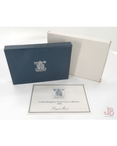 1985 Royal Mint - United Kingdom Proof Coin Collection - Blue - COA and Outer