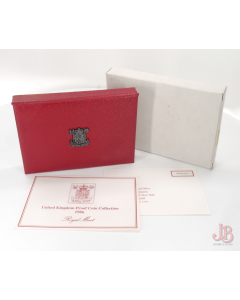 1986 Royal Mint - United Kingdom Proof Coin Collection - Deluxe Red - COA Outer