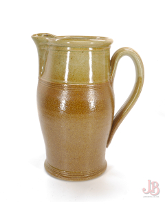 Large 2ltr vintage A&J Young pottery stoneware salt glazed Jug - Gresham Norfolk