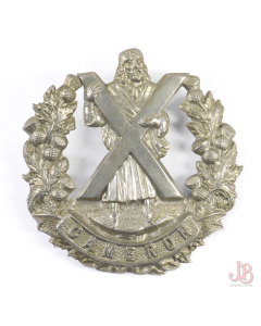 Vintage Original - British Army Cameron Highlanders Cap badge - lugs