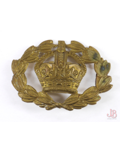 vintage British Officers Kings Crown and Laurel Badge - lugs