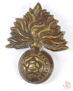 vintage British WWI - Royal London Fusiliers - cap badge - studs - cast