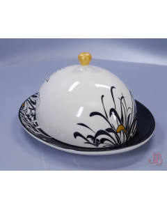 Used - Denby Monsoon Chrysanthemum Butter Dish - Great Condition