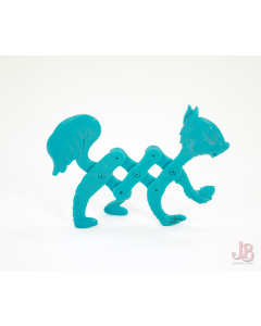 Vintage Kellogg's 1970s Stretch Pet - Turquoise Squirrel - Premiums Cereal Toy

