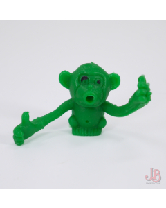 Vintage 1970's Green Monkey Pencil topper - rubber with poseable arms - HongKong