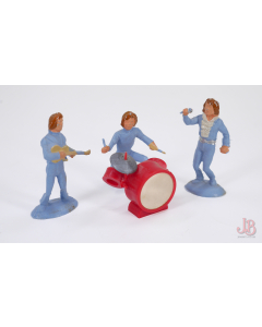 Vintage 1950 / 1960's - Beatles Plastic toy figures / models - 3 of the 4 

