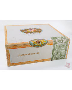 Large Old Wooden Cigar Box - De H Upmann - 25 Monarchs - Habana - Cuba