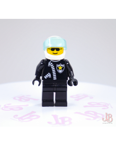 Lego minifigure cop005 Police - Zipper Star, White Helmet, Blue Visor Sunglasses