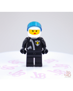 Lego minifigure cop047 Police - Zipper Star White Helmet Dark Blue Visor, Female