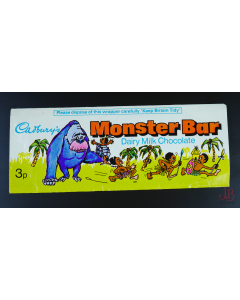 1970's Vintage Cadbury's Chocolate Monster Bar Wrapper - Grerk Giant Gorilla 3p
