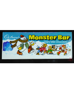 1970's Vintage Cadbury's Chocolate Monster Bar Wrapper - Abominable Snowman - 3p
