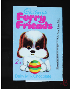1970 Vintage Cadburys Furry Friends - Milk Chocolate Wrapper - Patch the Puppy
