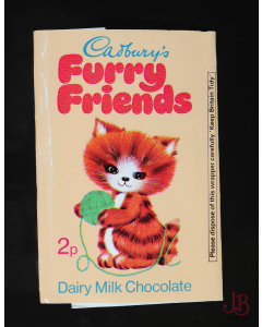 1970 Vintage Cadburys Furry Friends - Milk Chocolate Wrapper - Fluff the Kitten