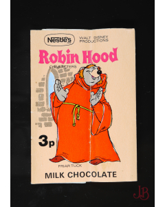 1970 Vintage Nestle's - Robin Hood - Milk Chocolate Wrapper - Friar Tuck