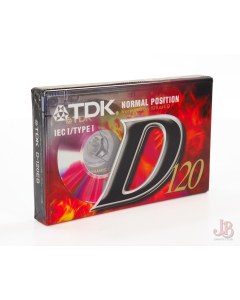 NOS - Blank Cassette Tape TDK D120 IEC 1 / TYPE 1 normal position TDK D-120EB