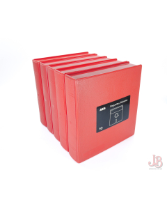 5 x Red Vintage AES 5.25 inch Floppy Disk Disc Library Box Case Sorter Storage
