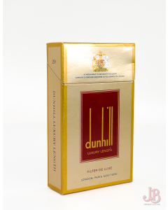 A vintage Dunhill Luxury Length 20 empty cigarette box / packet  - card paper 

