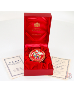 Halcyon Days Enamel Trinket Box - Christmas 2002 - Boxed

- documents