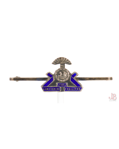 WWI Silver enamel sweetheart bar brooch - The Lancashire Fusiliers  British Army