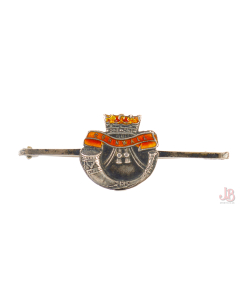 WWI Silver enamel sweetheart bar brooch - The Duke of Cornwall's Light Infantry