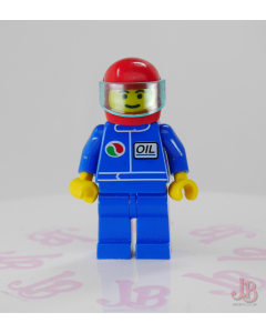 Lego minifigure oct018 Octan - Blue Oil, Blue Legs, Red Helmet, Light Blue Visor