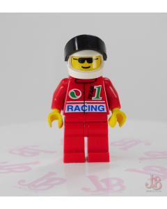 Lego minifigure oct031 Octan - Racing, Red Legs, White Helmet, Black Visor