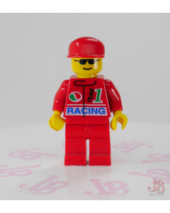 Lego minifigure oct034 Octan - Racing, Red Legs, Red Cap