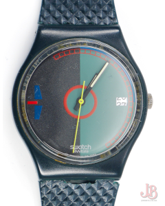 Vintage Swatch Watch - Petrodollar - 1989 - GG402 - working - rotten strap