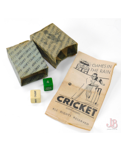 Antique 1920's CRICKET dice game - Kum-Bak Games in the Rain Series 1
