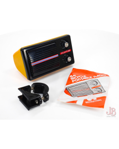 Vintage 1970's Yellow AM portable bicycle radio Boxed Sculpture H-150 Hong Kong