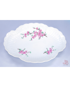 Large Chastagner Limoges Serving dish platter plate - scalloped - cherry blossom