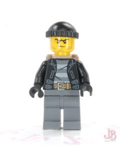 Lego minifigure cty0452 Police - City Bandit Male with Black Stubble Backpack
