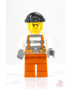 Lego minifigure cty0777 Police - City Bandit Crook Overalls 621 Prison Stripes