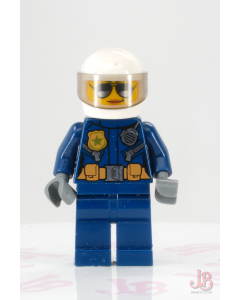Lego minifigure cty0739 Police - City Helicopter Pilot Female, Silver Sunglasses