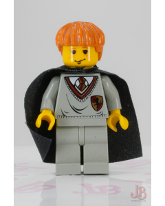 Lego minifigure hp007 Ron Weasley - Gryffindor Shield Torso, Black Cape  Stars