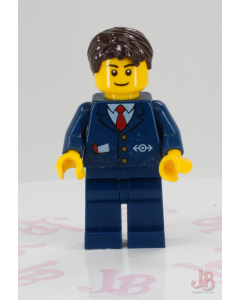 Lego minifigure hol094 Winter Holiday Train Station Ticket Agent