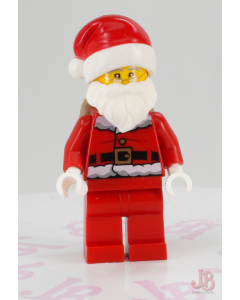 Lego minifigure hol110 Santa - Fur Jacket Candy Cane Holiday Event Christmas