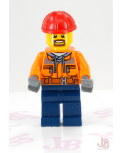 Lego minifigure trn242 Forklift Driver - Male-  Train