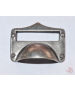 Cup Pull Handle by Siro Designs in Antique Silver with Label Holder